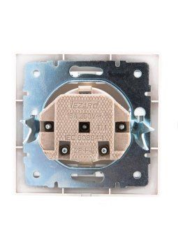 розетка 1-м сп mira 16а ip20 с заземл. защ. шторки с сер. вставкой керамика бел. lezard 701-0215-124 от магазина Штепсель и батарейка. - фото_4