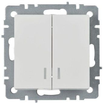 выключатель 2-кл. сп brite вс10-2-1-брб 10а с индик. механизм бел. iek br-v20-1-10-k01 от магазина Штепсель и батарейка. - фото_4