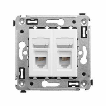 розетка телефонная 2-м сп avanti "белое облако" rj12 dkc 4400314 от магазина Штепсель и батарейка.