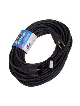 удлинитель-шнур 1х30м 16а ip44 250в 4квт черн. каучук кг 3х2.5 ухз16 россия космос yshksm30m-1g(16a)kg от магазина Штепсель и батарейка.