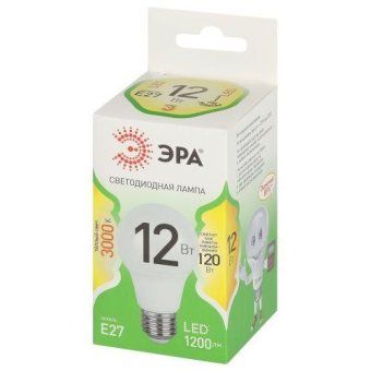 лампа светодиодная green line a60-12w-830-e27 gl 12вт груша 3000к свет тепл. e27 эра б0067110 от магазина Штепсель и батарейка. - фото_2