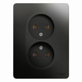 розетка 2-м сп glossa 16а ip20 без заземл. в сборе антрацит se gsl000720 от магазина Штепсель и батарейка. - фото_4