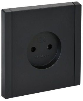 розетка 1-м сп forte&piano fp118 10а без заземл. без защ. шторок винт. крепл. черн. iek fp-r10-10-k02 от магазина Штепсель и батарейка.