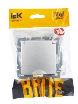 розетка brite рсбш10-3-44-бра 16а ip44 с заземл. защ. шторки с крышкой механизм алюм. iek br-r16-16-44-k47 от магазина Штепсель и батарейка. - фото_4