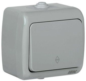 переключатель проходной 1-кл. 1п оп aquatic 10а ip54 вс-20-1-2-а сер. iek eva12-k03-10-54 от магазина Штепсель и батарейка.