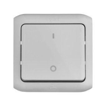 выключатель 1-кл. 2п оп quteo 10а ip44 250в 10ax сер. leg 782339 от магазина Штепсель и батарейка.