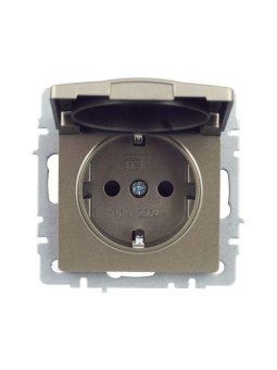 розетка brite рсбш10-3-брш 16а ip20 с заземл. защ. шторки с крышкой механизм шампань iek br-r16-16-k37 от магазина Штепсель и батарейка. - фото_4