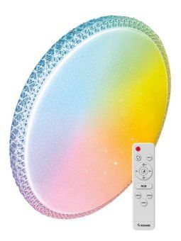 светильник светодиодный premium mystery rgb 75вт 230в 3000-6500к 6000лм ip40 495х85мм настенно-потолочный управляемый с пультом ду с rgb подсветкой космос ksmystrgb75w от магазина Штепсель и батарейка.