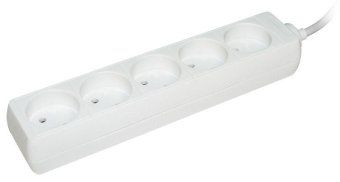 удлинитель 5х3м без заземл. 10а ip20 у5 2p 250в пвс 2х0.75 iek wyp10-06-05-03-n от магазина Штепсель и батарейка.