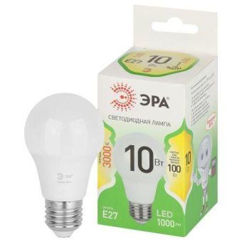 лампа светодиодная green line a60-10w-830-e27 gl 10вт груша 3000к свет тепл. e27 эра б0067118 от магазина Штепсель и батарейка.