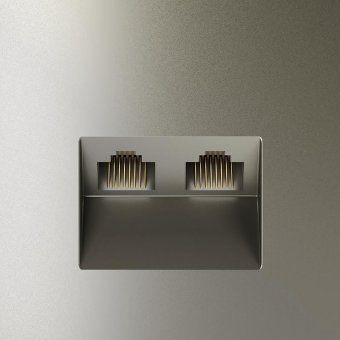 розетка компьютерная 2-м сп s70 rj45 + rj45 кат.6 механизм шелк voltum vls060204 от магазина Штепсель и батарейка. - фото_4