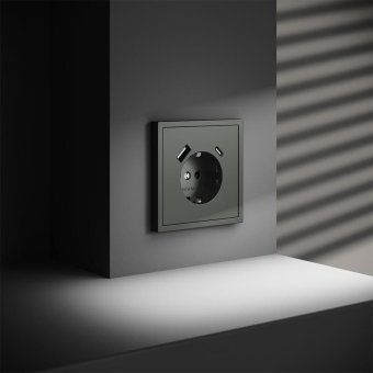 розетка 1-м сп s70 16а с usb a+с с заземл. защ. шторки механизм титан voltum vls040506 от магазина Штепсель и батарейка. - фото_6