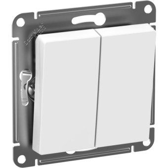 выключатель 2-кл. atlasdesign aqua ip44 (сх. 5) 10ax механизм бел. se atn440151 от магазина Штепсель и батарейка.