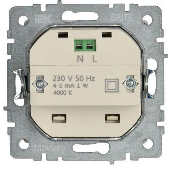 подсветка светодиодная brite встраив. пл20-бркр механизм беж. iek br-fl20-k10 от магазина Штепсель и батарейка. - фото_3