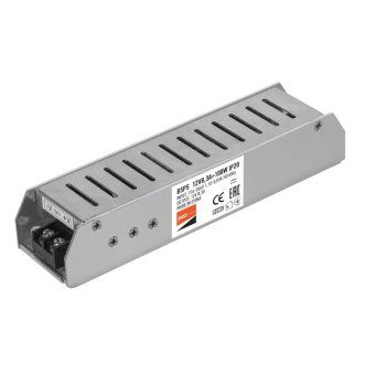 блок питания для светодиодной ленты 100вт 8.3а 12в ip20 bsps метал. jazzway 1002167a от магазина Штепсель и батарейка.