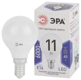 лампа светодиодная p45-11w-860-e14 шар 880лм эра б0032990 от магазина Штепсель и батарейка.