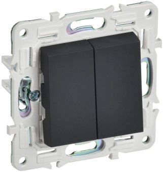 выключатель проходной 2-кл. skandy 10а sk-v05g графит iek sk-v22-0-10-k53 от магазина Штепсель и батарейка. - фото_2