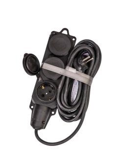 удлинитель на каучуковой колодке 3х5м 16а ip44 250в 4квт каучук кг 3х2.5 черн. ухз16 россия космос yksm5m-3g(16a)kg-b от магазина Штепсель и батарейка.