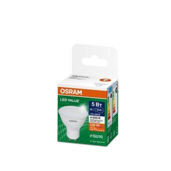 лампа светодиодная led g4 value lvpar1650 5w/940 cri95 5вт 4000к 500лм рефлектор матов. gu10 170-250в osram 4058075581364 от магазина Штепсель и батарейка. - фото_2