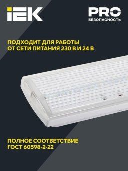 светильник светодиодный дпа 5030-3 ip20 3ч аварийный постоянного действия ni-cd iek ldpa0-5030-3h-k01 от магазина Штепсель и батарейка. - фото_4