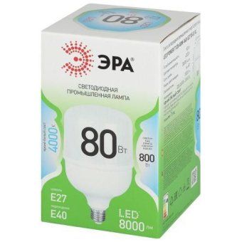 лампа светодиодная green line power t120-80w-840-e27/e40 gl 80вт колокол 4000к яркий свет бел. e27/e40 эра б0066998 от магазина Штепсель и батарейка. - фото_3