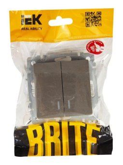 выключатель 2-кл. сп brite вс10-2-1-брс 10а с индик. механизм сталь iek br-v20-1-10-k46 от магазина Штепсель и батарейка. - фото_6