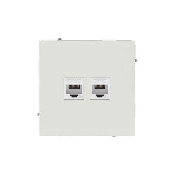 розетка компьютерная 2-м kant rj45 кат.5e без шторки бел. песок dkc 7010664 от магазина Штепсель и батарейка.