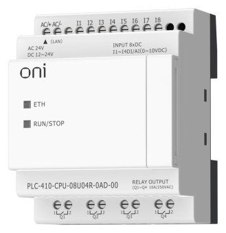модуль цпу плк 410 4 di 4 ui (0-10 в/di) 4 ro 12в-24в dc или 24в ac с ethernet портом без экрана oni plc-410-cpu-08u04r-0ad-00 от магазина Штепсель и батарейка. - фото_3