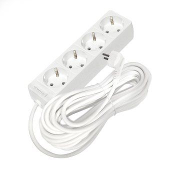 удлинитель 4х10м с заземл. 16а ip20 3.5квт пвс 3х1 бел. domtok 2395 от магазина Штепсель и батарейка. - фото_3