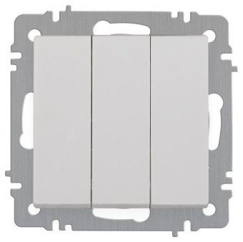выключатель intro accent 6-106-01 тройной 10а-250в ip20 су al/cu бел. intro б0063531 от магазина Штепсель и батарейка.
