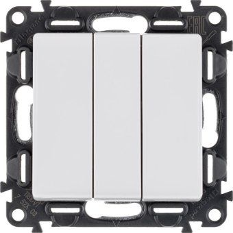 выключатель 3-кл. сп valena life 10а ip20 250в 10ax с лицев. панелью винтов. зажимы механизм бел. leg 752403 от магазина Штепсель и батарейка.