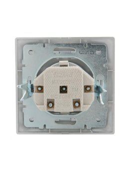 розетка 1-м сп mira 16а ip20 с заземл. защ. шторки со вставкой керамика сер. метал. lezard 701-1010-124 от магазина Штепсель и батарейка. - фото_4