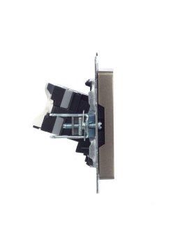 розетка компьютерная сп rj45 кат.5e brite рк10-брш механизм шампань iek br-k10-1-k37 от магазина Штепсель и батарейка. - фото_3