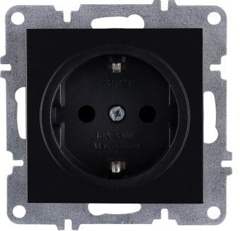 розетка 1-м сп lavin/karen 16а ip20 с заземл. механизм черн. arvia 50 07 2000 217 от магазина Штепсель и батарейка.