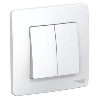 выключатель 2-кл. сп blanca 10а ip20 (сх. 5) 250в бел. se blnvs010501 от магазина Штепсель и батарейка.