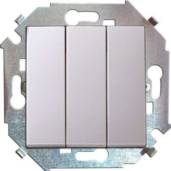выключатель 3-кл. сп simon 15 16а ip20 винтов. зажим механизм бел. simon 1591391-030 от магазина Штепсель и батарейка.