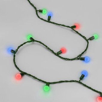 гирлянда светодиодная "мультишарики" 20м d15мм 200led мульти (rg/rb) 11вт 230в ip44 мигание провод зел. neon-night 303-609 от магазина Штепсель и батарейка. - фото_2
