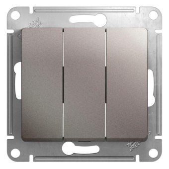 выключатель 3-кл. сп glossa 10а ip20 (сх. 3) 10ax механизм платина se gsl001231 от магазина Штепсель и батарейка.