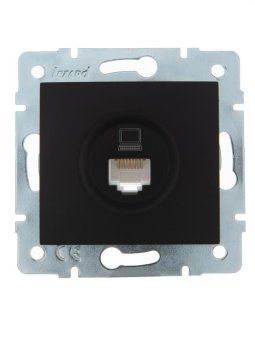 розетка компьютерная 1-м сп karina rj45 механизм черн. бархат lezard 707-4288-139 от магазина Штепсель и батарейка.
