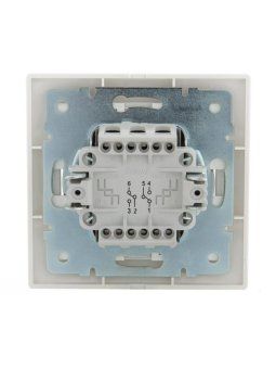 переключатель проходной 2-кл. сп mira 10а ip20 с бел.вставкой бел. lezard 701-0202-106 от магазина Штепсель и батарейка. - фото_3