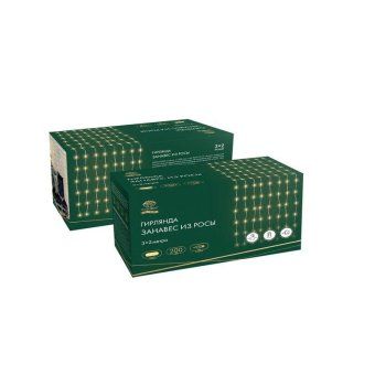 гирлянда светодиодная "роса "светодиодный дождь" 3х2м led тепл. бел. 12вт ip20 usb+пульт управления с крючками для крепления neon-night 315-876 от магазина Штепсель и батарейка. - фото_6