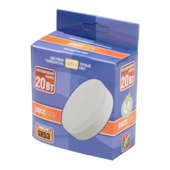 лампа светодиодная pled-gx53 20вт 3000к gx53 1630лм jazzway 5065284 от магазина Штепсель и батарейка. - фото_2