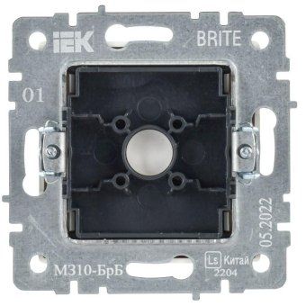заглушка с суппортом brite мз10-брб механизм бел. iek br-pl10-k01 от магазина Штепсель и батарейка. - фото_4