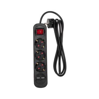 удлинитель 3х1.5м с заземл. standard 2хusb 3х1кв.мм с выкл. черн. rexant 13-4021 от магазина Штепсель и батарейка. - фото_6