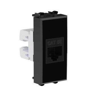 розетка компьютерная 1мод. avanti "черный квадрат" rj45 кат.5e без шторок модульная механизм dkc 4402661 от магазина Штепсель и батарейка. - фото_2