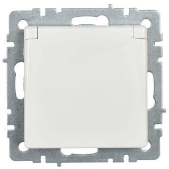 розетка brite рсбш10-3-брб 16а ip20 с заземл. защ. шторки с крышкой механизм бел. iek br-r16-16-k01 от магазина Штепсель и батарейка.