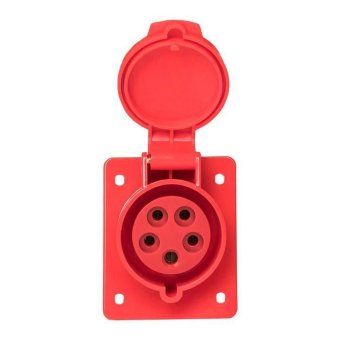 розетка скрыт. уст. 32а 380в 3p+ре+n ip44 (425) ekf ps-425-32-380 от магазина Штепсель и батарейка. - фото_3