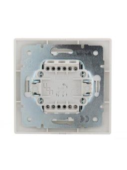 выключатель 2-кл. сп mira 10а ip20 со вставкой жемчуж./бел. перламутр. lezard 701-3030-101 от магазина Штепсель и батарейка. - фото_4