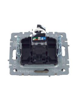 розетка компьютерная сп rj45 кат.5e brite рк10-брш механизм шампань iek br-k10-1-k37 от магазина Штепсель и батарейка. - фото_5