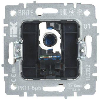 розетка компьютерная сп rj45 кат.6 brite рк11-брб механизм бел. iek br-k10-2-k01 от магазина Штепсель и батарейка. - фото_4